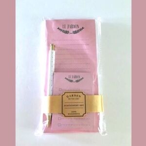 Stationery Set Pen List Pad Sticky Note Le Jardin Garden French Desk Accessories